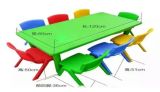 for Perschool New Style Kindergarten Height Adjustabletable Kids Desks Straight Long Square Table
