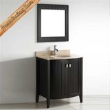 Fed-1816 Popular Beige Marble Top Espresso Finishing Modern Bathroom Vanities