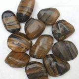 Natural Polished Gardening Stripe River Pebble