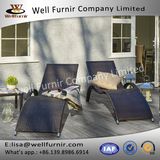 Well Furnir T-047 Aluminium Frame Perfect Design Pair Rattan Lounges