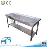 Medical Veterinary Pet Animal 304 Stainless Steel Pet Dissection Table