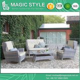 Outdoor Wicker Sofa Set with Cushion Rattan 2-Seat Sofa Garden Wicker Sofa Wicker Weaving Single Sofa Leisure Wicker Sofa