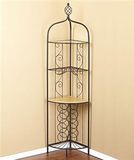 4-Tier Geometric Wine Stand Wine Wood Display Shelf