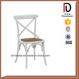 Iron X Back Side Chair French Style Metal Cross Back Chair