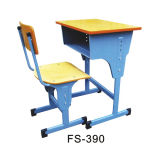 School Furniture Classroom Wooden Single Junior Student Desk and Chair (FS-390)