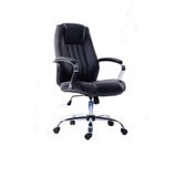 Modern High Back PU Leather Chrome Base Office Chair (FS-8907)