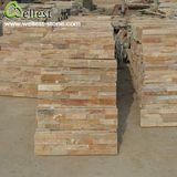 SL-014f Yellow Wood Slate Ledge Culture Stone Wall Tile