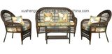 Leisure Wicker PE Rattan Sofa Set with Metal Frame