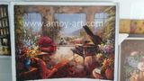 High Quality Handmade Piano Room Oil Painting for Living Room Decoration