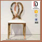 Factory Selling Rose Gold Stainless Steel PU Leather Wedding Chair