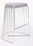 Metal Restaurant Stackable Blue Wire Bar Stools Dining Chairs
