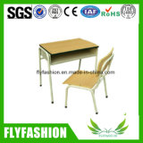 Wooden Popular Classroom Single Desk and Chair (SF-46B)