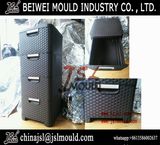 Injection Plastic Rattan Design 4 Drawers Cabinet Mould