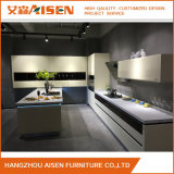 off White Lacquer Handless Design Kitchen Cabinet
