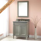 Single Sink Modern Solid Wood Bathroom Vanity Bath Cabinet