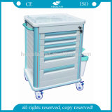 AG-Mt005b1 Ce&ISO Approved Hospital ABS Medical Emergency Trolley Cart