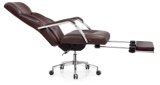Modern Furniture Office Brown Leather Swivel Boss Chair, Office Furniture