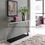 Metel Frame Glass Top Console Table