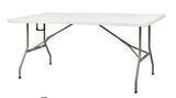 Powder-Coated Steel Frame Rectangle Folding Table