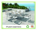 Outdoor Garden Chairs Stainless Steel Chairs with Plastic Wood Armrest