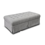 Square Ottoman with Fabric Upholstered for Living Room Furniture