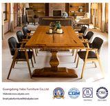 Modern Solid Wood Restaurant Furniture Sets with Leather Armchair (YB-R4)