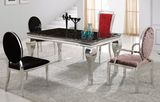 Black Tempered Glass Dining Table