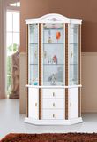 Modern White Glass Wine Rack Storage Cabinet