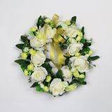 White Colourful 35cm Artificial Door Wreaths for Party Decoration Wedding