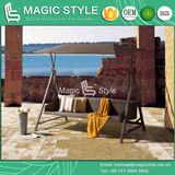 Outdoor Wicker Swing Patio Rattan Hammock Garden Weaving Swing with Cushion Balcony Hanging Chair Double Seater Swing