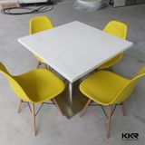 White Artificial Quartz Stone Marble Dining Furniture Table