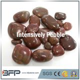 High Polished River Stone, Intensively Red Pebble for Bathroom Decorationgarden