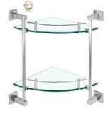 304 Stainless Steel Elegant Glass Shelf Bathroom Accessory