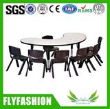 Height Adjustable U Shaped Kindergarten Table with Chairs