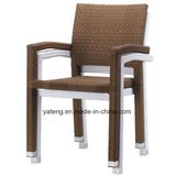 Popular Design Outdoor Indoor Stackable Chair Aluminum PE Rattan Chair (YTA098)