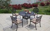 All Weather Cast Aluminum Outdoor Garden Furniture Dining Table Set