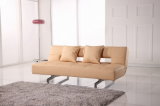 Elegant PU Leather Convertible Sofa Bed