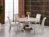 Wholesale Round Marble Dining Table with Strong Metal Base