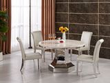 Wholesale Round Marble Dining Table with Strong Metal Base