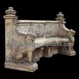 Stone Marble Antique Garden Chair for Garden Decoration (QTC066)