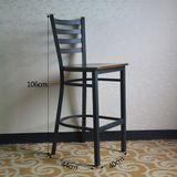 Black Vintage Metal High Restaurant Bar Chair (SP-LC286)