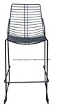 Modern Metal Dining Restaurant Stackable Side Wire Bar Chair