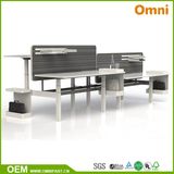 Four Person Height Adjustable Office Furniture Table