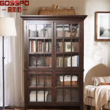 Guangdong Wood Carved Bookcase with Glass Door (GSP18-019)