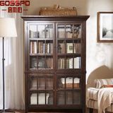 Guangdong Wood Carved Bookcase with Glass Door (GSP18-019)