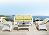 6 Pieces Garden Furniture Sofa Setwith Cushion PE Rattan Furniture