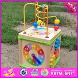 2017 Wholesale Baby Wooden Bead Maze Table, Multi-Function Kids Wooden Bead Maze Table, Funny Wooden Bead Maze Table W11b123