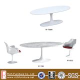 Fiberglass Eero Saarinen Marble Tulip Round Dining Table