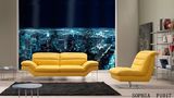 Living Room Furniture Modern Sofa with Real Leather Sofa