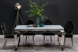 Dining Console Table Modern Black White Glass Top Louis Table